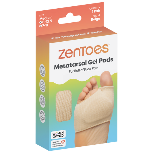 Metatarsal Sleeves with Gel Padding - Medium - 1 Pair
