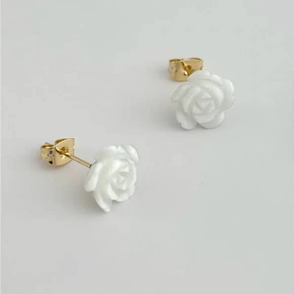 Mother Rose Stud Earrings