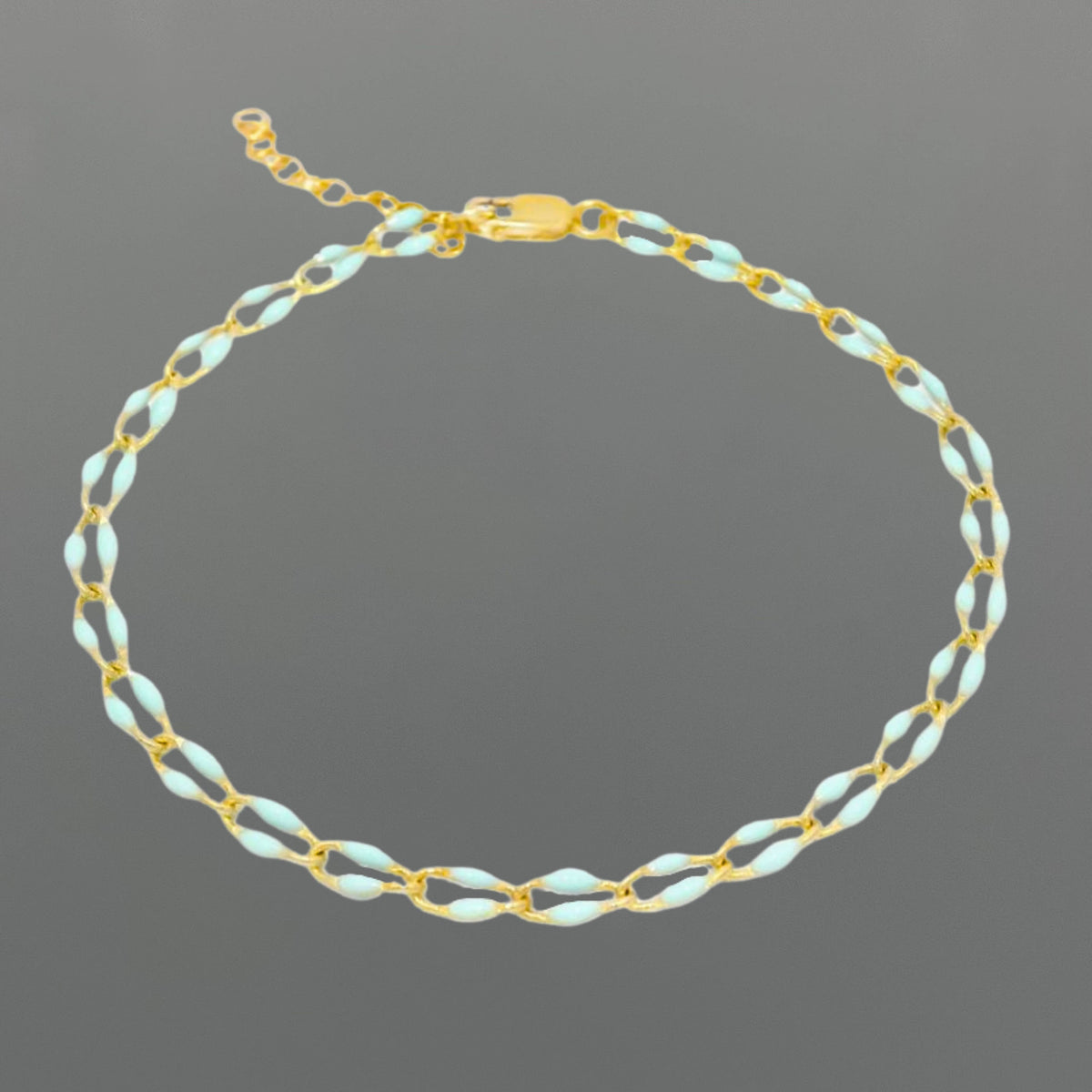 Dainty Enamel Dapped Chain Anklet