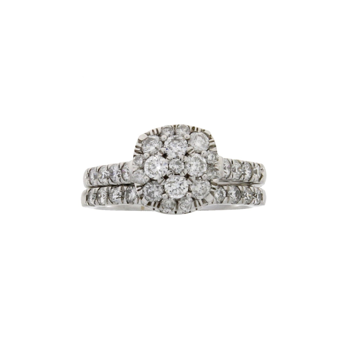 1.30ct Diamond Engagement Ring Set 10KT White Gold