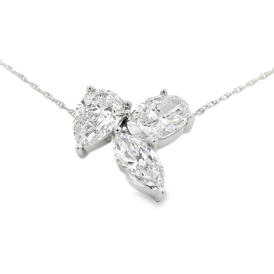 Lab Grown Diamond Fashion Pendants 14KT White Gold