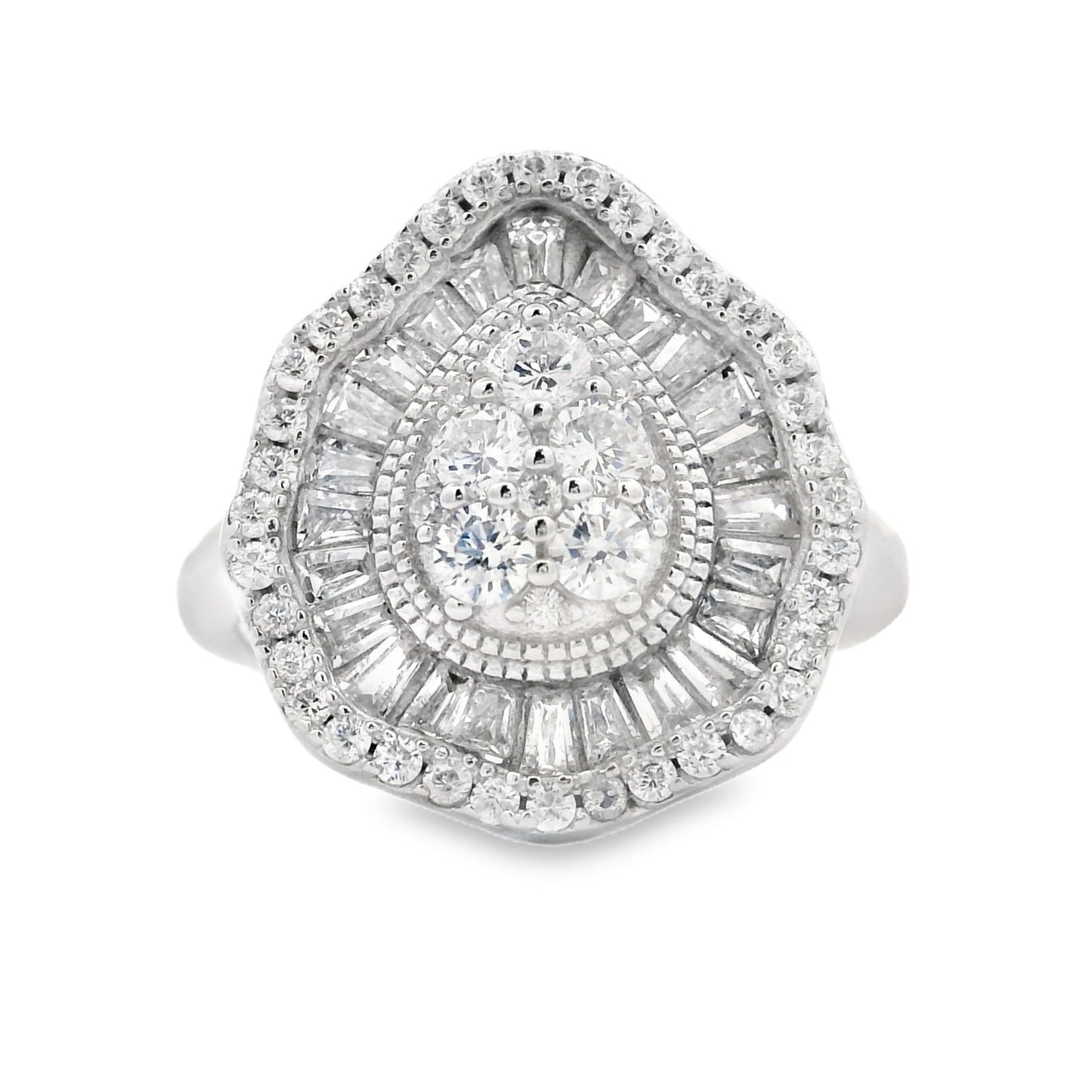 Cubic Zirconium Ring Sterling Silver