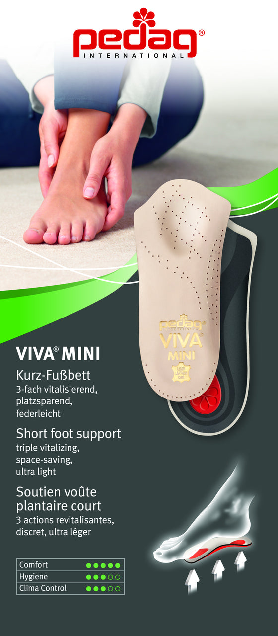 Viva Mini - Slim 3/4 Cowhide Orthotic Insole for Tight Shoes